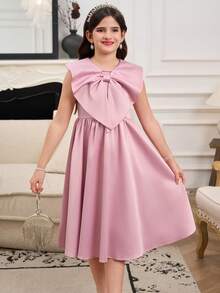 Vestido de princesa con lentejuelas doradas para niñas, falda esponjosa con detalles de lentejuelas, estilo de vestido de fiesta para niñas adecuado para banquetes y ceremonias de otoño/invierno - Rosa - Ver 6