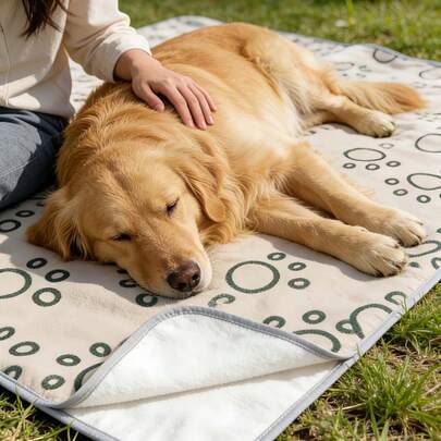 1件装舒适法兰绒宠物毯，带爪印图案 - 柔软保暖的狗狗床垫，适用于小型、中型犬和幼犬，可用作狗笼、沙发床或沙发垫，是送给宠物爱好者的圣诞礼物。