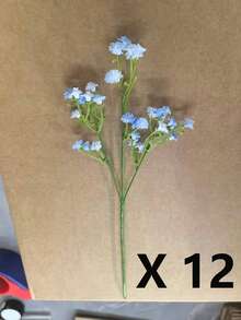 1支/3支/6支/12支仿真满天星花束，多枝设计，28厘米逼真花卉装饰，适用于婚礼、情人节、生日、周年纪念日、家居、书桌、卧室、浴室、房间装饰、秋季 - 彩色 - 查看 12