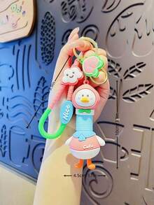 SHEIN Basic living 随机颜色创意可伸缩鸭子钥匙扣，趣味卡通，缓解压力，可挂包包，可装饰汽车，可作链条，小礼物。 - 彩色 - 查看 4