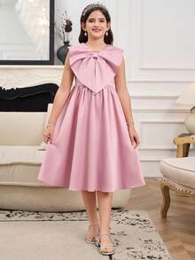 Vestido de princesa con lentejuelas doradas para niñas, falda esponjosa con detalles de lentejuelas, estilo de vestido de fiesta para niñas adecuado para banquetes y ceremonias de otoño/invierno - Rosa - Ver 3