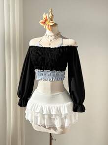 Elamini Débardeur à manches longues et coupe ajustée, style colorblock, sexy et à la mode pour les vacances - Multicolore - Voir 5