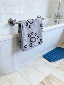 1件装舒适法兰绒宠物毯，带爪印图案 - 柔软保暖的狗狗床垫，适用于小型、中型犬和幼犬，可用作狗笼、沙发床或沙发垫，是送给宠物爱好者的圣诞礼物。 - 淺灰色 - 查看 16