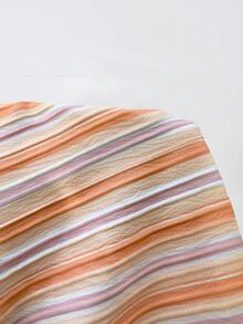 Sunnyshic Women's Elegant Casual Everyday Vacation Striped Graphic Print Halter Tie Bow Blouse, Spring/Summer - Multicolor - View 8