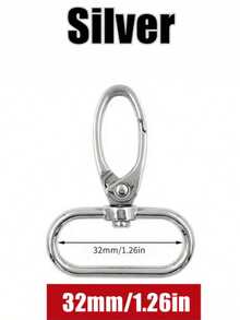 5Pcs/Pack 16/20/25/32/38mm Metal Snap Hook Lobster Clasp Collar Carabiner Belt Buckles DIY Key Chain Bag Part Accessories - Multicolor - View 9