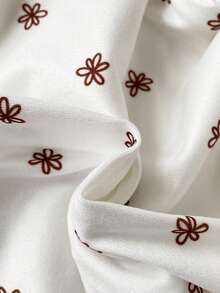 SHEIN Set de 5 piezas de peleles sin mangas de punto con estampado floral y a cuadros para bebés niñas en verano - Multicolor - Ver 3