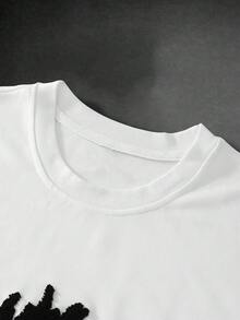 PAVTROS 男士圆领字母印花休闲百搭日常背心 - 白色 - 查看 5