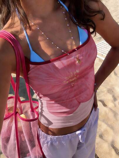 Sundraya Floral Print Camisole, Casual Summer Vacation