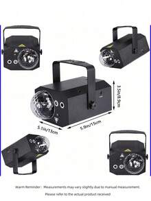 Đèn trang trí tiệc Mslitely DJ Disco Ball với cáp USB và chức năng chiếu hình ảnh theo nhạc, đèn nhấp nháy màu RGB, thân đèn ABS nguyên khối, thích hợp cho các bữa tiệc trong nhà, khiêu vũ, sinh nhật, lễ hội, quán bar, karaoke, Giáng sinh, đám cưới, biểu diễn, câu lạc bộ. - màu đen - Xem 10