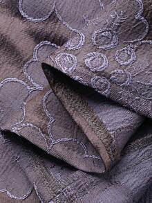 DAZY Women's Elegant Jacquard Waist Cinching Long Party Dress - Purple - View 7