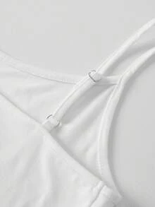 Glimmora 女士眼睛印花休闲百搭吊带衫 - 白色 - 查看 4