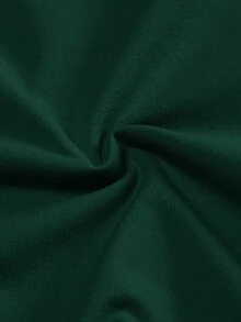 Manfinity Joysei Men's Casual Olive Green Bear & Letter Embossed Short Sleeve T-Shirt, Summer - Dark Green - View 5