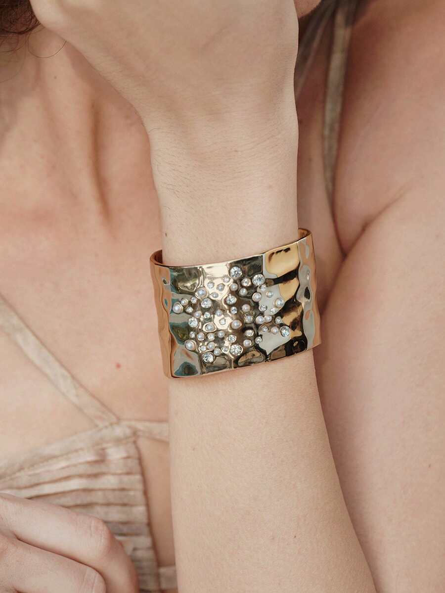 Opalesca Bracelets pour femmes, tenues, vieux argent, accessoires de mariage/mariée, Fairycore/Fée, perle, métallique/texture, automne/hiver, élégant, pour maman/femme/fille/mère, premium, vintage, superposé, Saint-Valentin, cadeau - Mélanger les couleurs - Voir 1