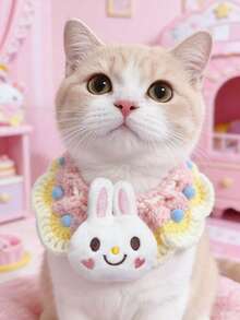 1 可爱宠物项圈；宠物针织项圈；猫咪围兜；狗狗围裙；宠物配饰；宠物用品 - 彩色 - 查看 7