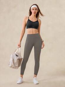 OutZeal Women Outdoor Leggings Camping Hiking Trali Running Quick-Drying Tummy Control Mesh Design With Pocket - Khaki - View 7