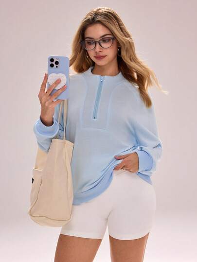 Sovereign Charm 休闲纯色插肩袖卫衣