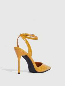 CUCCOO SZL Women's Fashion Pointed Toe Ankle Strap Stiletto High Heel Pumps, Suitable For Commuting, Dating, Party, Wedding And Other Occasions