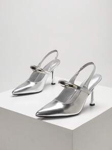 CUCCOO SZL Women's High-Heeled Shoes Valentine's Day - Silver - View 3