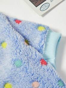 PETSIN 1件蓝色波点宠物卫衣，加厚柔软保暖圆领，适合狗狗，秋冬季穿着 - 彩色 - 查看 7