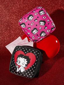 Betty Boop x SHEIN 1个可爱收纳袋，适合存放女性卫生用品、电子产品、小物件，也是送礼佳品，适用于派对、节日、情人节等场合。