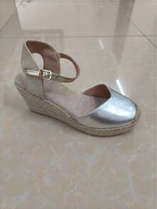 Styleloop 女士休闲百搭坡跟鞋 - 銀色 - 查看 14