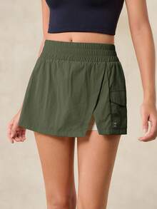 OutZeal 女士户外短裤 夏季徒步露营防水轻便内置短裤 户外下装 - 軍綠色 - 查看 10