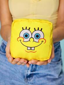 SpongeBob SquarePants | SHEIN 1pc/1set Cartoon Pattern Printed Polyester Fiber Storage Bag, Can Be Used As A Feminine Hygiene Storage Bag, Digital Storage Bag, Small Item Storage Bag,,‌ - Multicolor - View 6