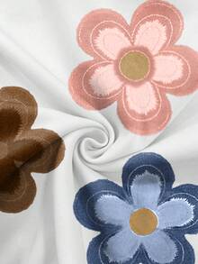 EMERY ROSE Women's Casual Floral Print Long Sleeve T-Shirt, Autumn - Multicolor - View 3