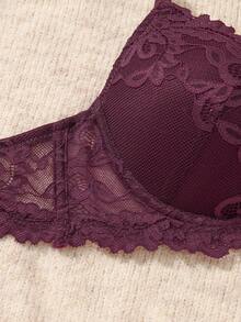 3pcs/Set Lace Women's Underwire Bra, Valentine's Day - Multicolor - View 6