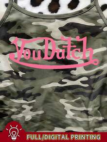 Resyla 女士休闲迷彩数码印花吊带背心 - 彩色 - 查看 4