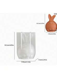 1个心形玫瑰熊蜡烛硅胶模具 - DIY情人节手工香薰熊工艺品，适用于家居装饰、婚礼装饰和派对礼品 - 浪漫礼物和庆祝活动的完美之选 - 白色 - 查看 10