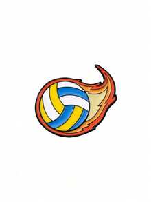 Zazumi Cartoon Sports Series Alloy Badge Brooch Football Basketball Volleyball Tennis Design Clothing Accessory Bag Backpack Decor Festival Party Celebration Fan Gift Casual Wear Statement Celebration - Multicolor - View 15