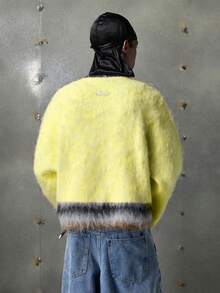 NEON BLANC品牌 - 男士秋冬新款条纹套头毛衣 - 时尚宽松休闲风 - 黃色 - 查看 3