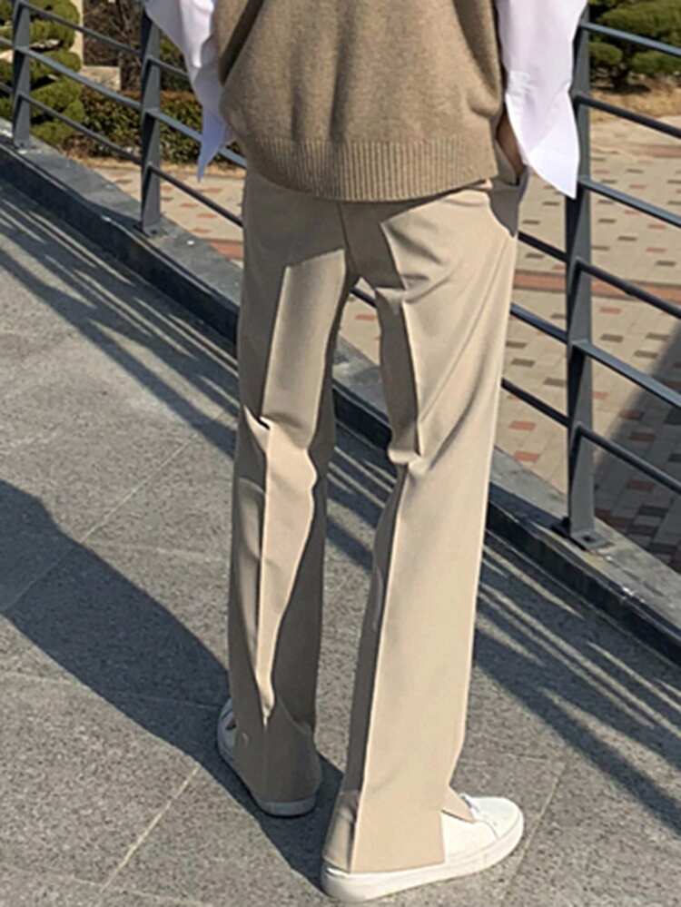Casual Khaki Pants For Men, Versatile For Commuting, Spring