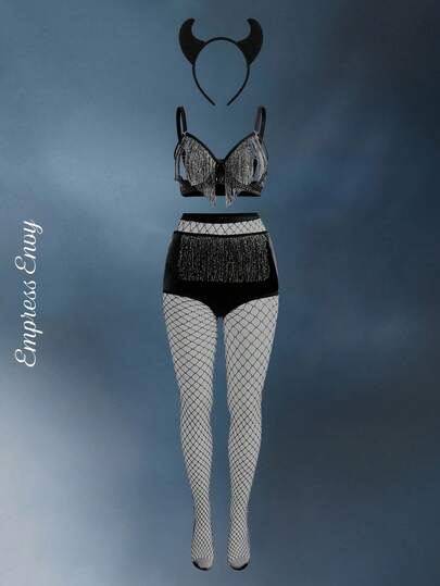 Plus Size Women Sexy Cow Girl Costume, Role Play Outfit For Party, Intimate Apparel