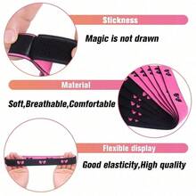 4Pcs Adjustable Elastic Wig Bands, Polyester Non-Textile Weaving, Edge Laying Bands, Lace Front Melting Straps, Normal Hair Type Compatible, Wig Securing Accessory - Multicolor - View 9