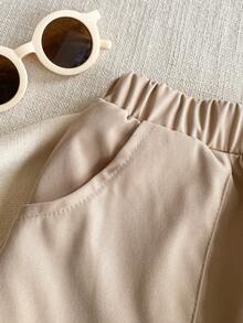 PrepCrw Young Boys' Embroidered Slim Fit Pants - Khaki - View 5