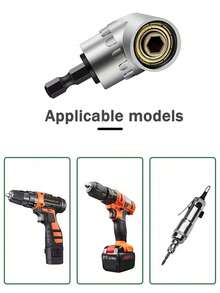 A Stainless Steel Short Corner With Two Specifications, Silver Rhinestone-Drilling Corner Bending Tool, 105-Degree Corner-Bending Screwdriver Bit, Convenient Universal Joint Flexible Shaft Screwdriver, Electric Screwdriver Accessory, Turning Electric Corner Bending Tool, Soft Shaft Corner-Bending Tool, Suitable For Home Decoration, Building Renovation, Essential Tool - Silver - View 5