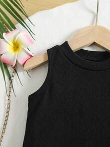 Travachic KIDS Baby Girl Summer Cute Vacation Knit Green Camisole Floral Pattern Pants Set - Multicolor - View 4