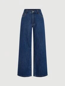 Sweetra Elegant Denim Outfit For Women - Dark Wash - View 3