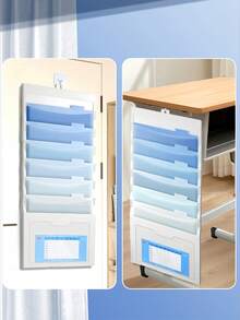 1 Piece Hanging File Folder Expandable Graded Color File Bag Collapsible Storage For School Office Document Organization A4 Paper Student Teacher Supplies