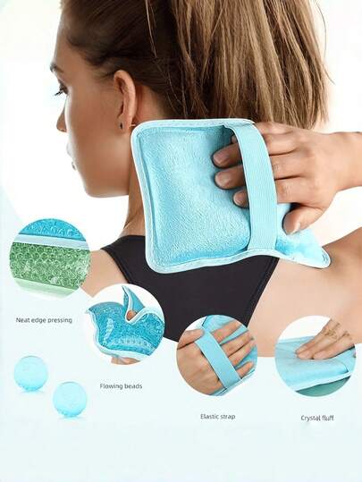 1 o 2 piezas de paquete de gel reutilizable de calor y frío, envoltura flexible de terapia para alivio del dolor de rodilla, hombro y espalda, recuperación muscular, comodidad reconfortante, lesiones deportivas, primeros auxilios, enfriamiento portátil esencial para viajes de verano y playa