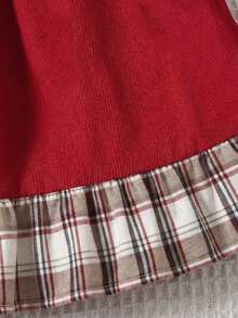 Emery Rose Kids Emery Rose Kids Young Girl Corduroy Patchwork Lace Peter Pan Collar Long Sleeve Dress,, Long Sleeve Fitted Casual Cake A-Line Dress,Autumn Winter New Arrival,Young Girl , Daily Wear, School, Autumn & Winter,Pairing White Shirt,Back To School Season.College Style, For Christmas, Girls Winter Clothes,Christmas Clothes, Party Wear, Daily Wear School Daily, Birthday Clothes, Princess Clothes,Mom And Daughter & Sisters Matching,For Halloween.Red Dress. - Multicolor - View 9