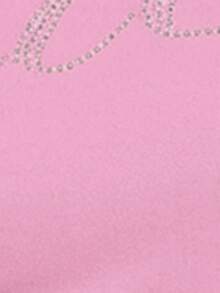 SUMWON WOMEN 露肩水钻亮片长袖短款卫衣，毛边下摆 - 粉色 - 查看 9