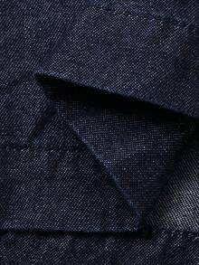 FRIFUL Women's Casual Denim Crew Neck Sleeveless Top And Mini Skirt Set - Blue - View 8