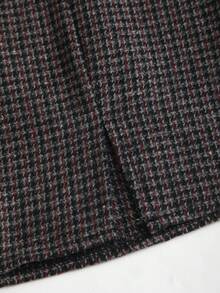 Falda mini casual de fiesta con abertura y corte en A de ante color Maillard para mujer, para otoño/invierno - Multicolor - Ver 5