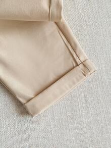 PrepCrw 2pcs/Set Young Boys Collegiate Style Bear Print Short Sleeve T-Shirt And Pants Set - Multicolor - View 7