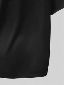 SHEIN ChillGRL Áo thun thể thao tay ngắn màu hồng dành cho bé gái - màu đen - Xem 3