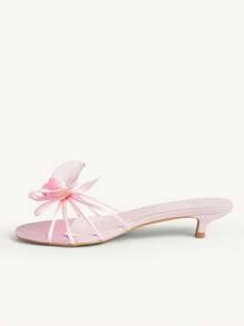 CUCCOO CHICEST Giày sandal cao gót thoải mái dành cho nữ, thích hợp mang hàng ngày, giày mùa hè thanh lịch, giày cưới, giày mùa xuân, giày cô dâu. - Màu hồng nhạt - Xem 4