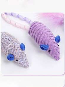 PETSIN 1 Piece Pet Mouse Cat Toy; Pet Self-Entertainment Toy To Relieve Boredom; Pet Tooth Grinding And Tooth Cleaning Toy; Cat Toy; Pet - Multicolor - View 3